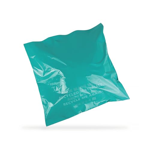 Owlpack Umweltfreundliche, recycelte Versandtaschen, 61 x 61 cm, Blaugrün, 50 Stück von Owlpack