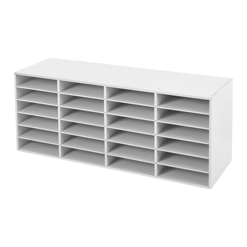 Dokumentenablage Briefablage 6 x 4 Fächer Schreibtisch Briefablage 100 x 42 x 30 cm Einlegeböden Ablagefächer Ablagesystem Desktop Aktenhalter Zu Hause, Büro, Klassenzimmer von Owneed