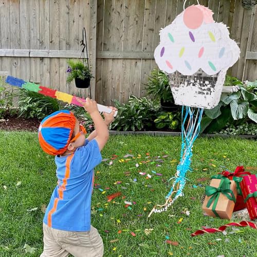 Kuchen Eiscreme Geburtstag Pinata Cupcake Mit Stock für Kinder Mädchen Geburtstag Party Babyparty Spiele Dek -Cupcake von Owneed