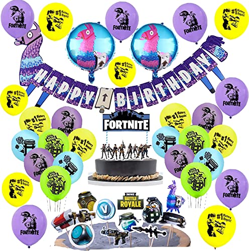 Geburtstag Dekoration Gaming Geburtstag Luftballons Videospiel Folienballons Videospiel Happy Birthday Banner Video Gaming Deko Kuchen von Ownsun