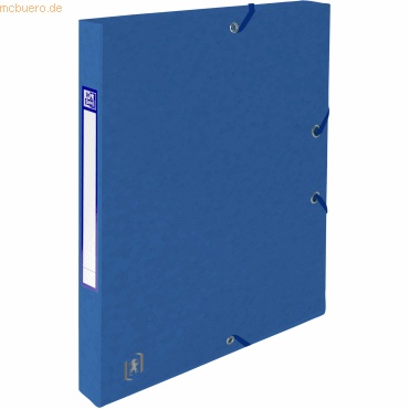 12 x Oxford Sammelbox Top File+ A4 25mm 390g/qm Multistrat blau von Oxford