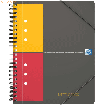 Oxford Kollegblock Meetingbook International A5+ 80 Blatt kariert von Oxford