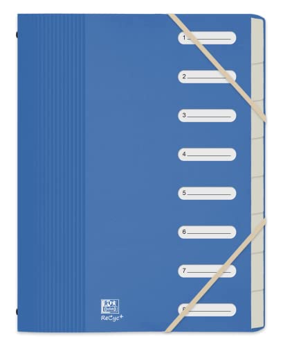 Oxford Ordnungsmappe Standard School Life Recyc+ A4, 8 Positionen, Einband aus recyceltem Polypro von Oxford