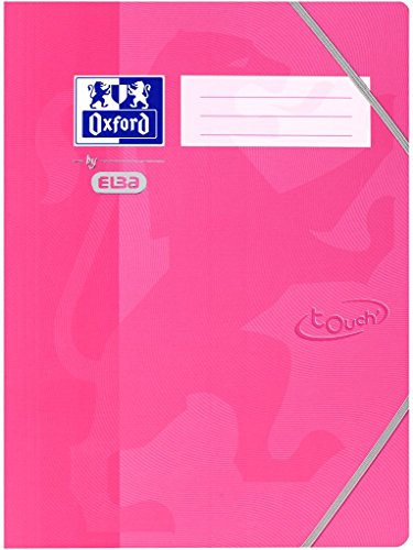 Oxford Eckspanner-Mappe A4, fester Karton, Soft Touch-Oberfläche, rosa von OXFORD by ELBA