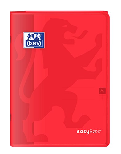 Oxford 400100007 Easybook Notizbuch Heft A4 96 Seiten 90 g kariert, rot von Oxford