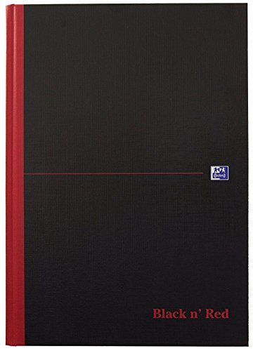 Oxford 400047606 Gebundenes Buch Black n' Red A4 liniert mit Hardcover und Lesezeichenband schwarz/rot Geschäftsbuch Haushaltsbuch Journal von Oxford