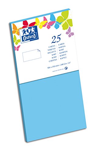 Oxford Correspondance Farbpapier, 10,6 x 21 cm, Lagunenblau, 10 Stück von Oxford