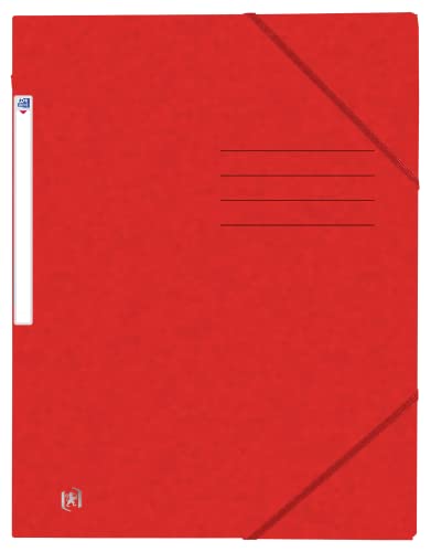 Oxford Eckspanner-Mappe A4, Top File +, ohne Klappen, aus Karton, rot, 10 Stück von Oxford