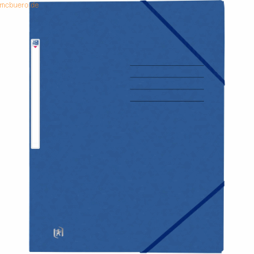 Oxford Eckspannmappe Top File+ A4 3 Klappen blau von Oxford