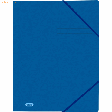 10 x Oxford Eckspannmappe Top File+ A4 390g blau von Oxford