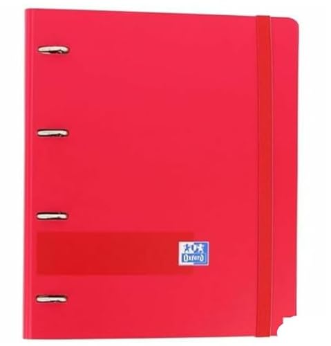 Oxford EuropeanBinder Ringordner, rot, A4+, 4 Stück von Oxford