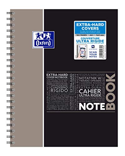 Oxford Notebook A4 Studium Hardcover Collegeblock, kariert, 80 Blatt - Zufallsfarbe, kein Farbwunsch möglich von Oxford