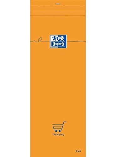 Oxford Notizblock, 74 x 210 mm, kariert, 80 Blatt, orange VE=10 von Oxford