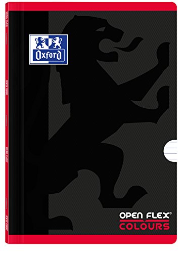 Oxford Openflex Colours – Pack von 10 Hefte gehefteter Deckel Kunststoff, Rot von Oxford