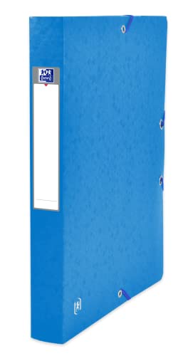 Oxford SammelboxA4, Top File +, aus Karton, 4 cm Rückenbreite, blau, 9 Stück von Oxford