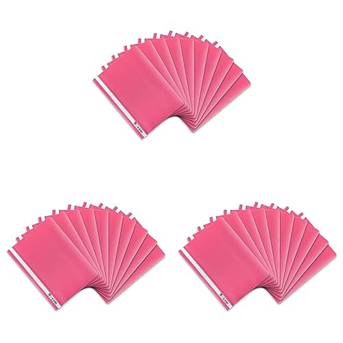 Oxford Schnellhefter A4, aus Kunststoff, pink, 10 Stück (Packung mit 3) von Oxford