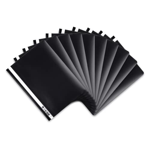 Oxford Schnellhefter A4, aus Kunststoff, schwarz, 10er Pack von Oxford