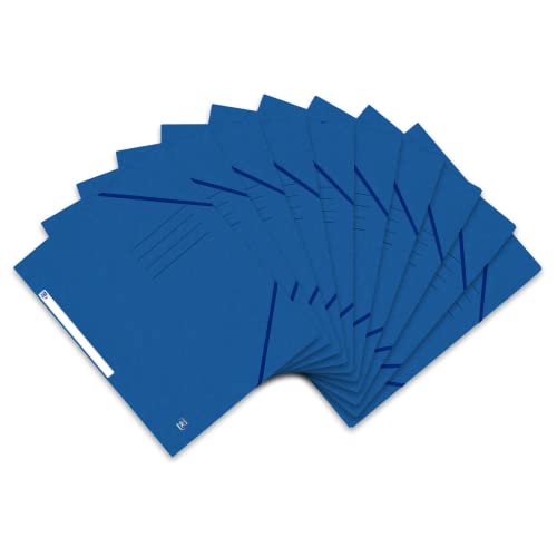 Oxford Top File + Eckspannermappe A4, extrastark aus Karton, blau, 10er Pack von Oxford