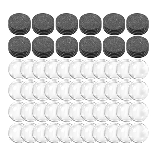 48pcs Klare Glascabochons Und Handwerksmagnete 1 Zoll Runder Kühlschrankmagnete Mit Klebstoffrücken Für Den Kühlschrankmagneten von Oxxggkao