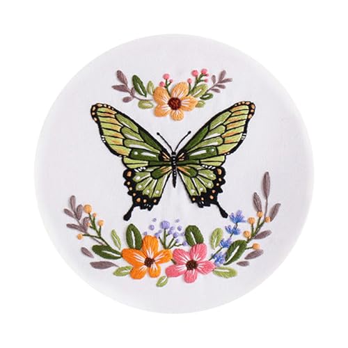 Oxxggkao Butterfly Blumenstickerei Kits Stickerei Making Kits Crosses Stitching Kits Sticker Starter Kits Stickerei Set von Oxxggkao