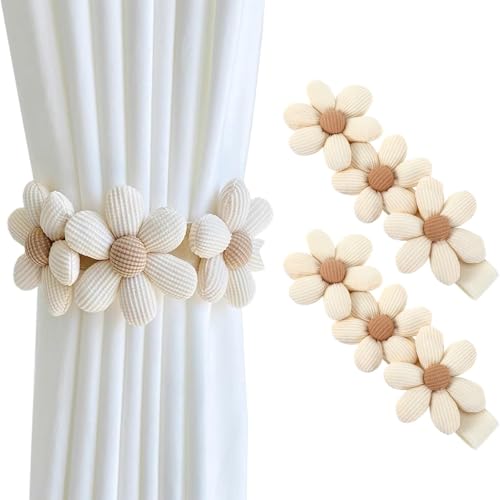 Oykrueats 2 Stück Vorhang Halter,Blumen Gardinen Band zum Binden,Raffhalter für Vorhänge Elastizität Einstellbar,Gardinenhalter mit Blumendesign für Vorhänge,Duschvorhänge,Tüllvorhänge (Beige) Oykrueats 2 Stück Vorhang Halter,Blumen Gardinen Band zum Binden,Raffhalter für Vorhänge Elastizität Einstellbar,Gardinenhalter mit Blumendesign für Vorhänge,Duschvorhänge,Tüllvorhänge (Beige) von Oykrueats