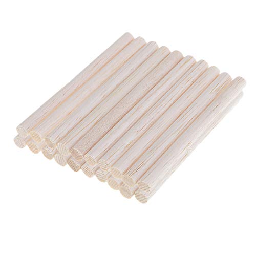 P Prettyia 20 Pack 8mm Balsaholz Rund Stange Stab DIY Architekturmodell Baustoffe von P Prettyia