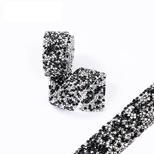 P9IDEDFH 80 cm Kristall-Strassband Diamant Strass Bling Bänder Rolle Banding Funkelnde Bänder Rolle für Kleidung DIY Dekorationen (Farbe: SZJT-09 Größe: 1,5) (Szjt 01) von P9IDEDFH