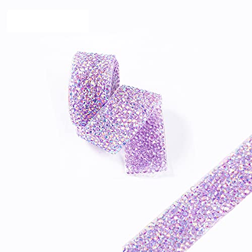 P9IDEDFH 80 cm Kristall-Strassband Diamant Strass Bling Bänder Rolle Banding Funkelnde Bänder Rolle für Kleidung DIY Dekorationen (Farbe: SZJT-09 Größe: 1,5) (Szjt 54) von P9IDEDFH