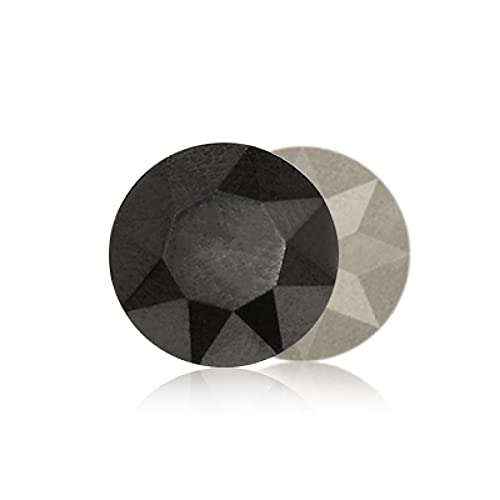 P9IDEDFH Bekleidungsnäh- und Stoffbastelkegel, transparent, rund, spitz, Kristall-Strasssteine zum Aufnähen, für Kleidung (Farbe: Golden Shadow-Größe: 8 mm, 50 Stück) (Jet Metallic Silber, 8 mm, 50 von P9IDEDFH