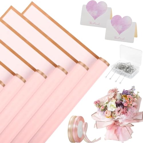 PACHHK 20 Blatt Blumen-Geschenkpapier für Selbstgemachte Bastelarbeiten, Blumenverpackungen, Geschenkverpackungen, Floristen-Blumenstraußzubehör, Langlebig, Einfach zu Installieren. von PACHHK