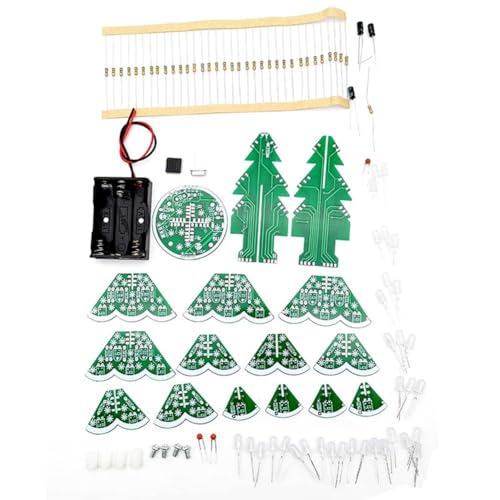 PACHHK 3D Stereo Weihnachtsbaum LED DIY Kit Rot/Grün/Gelb LED Flash Schaltung Kit für Elektronik Löten Praxis Lernen von PACHHK