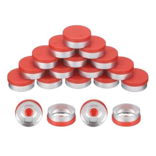 PACHHK Abklappbare Kappen, gratfreie Verschlusskappen, Abklappkappen, Rot, 13 mm, 200 Stück von PACHHK