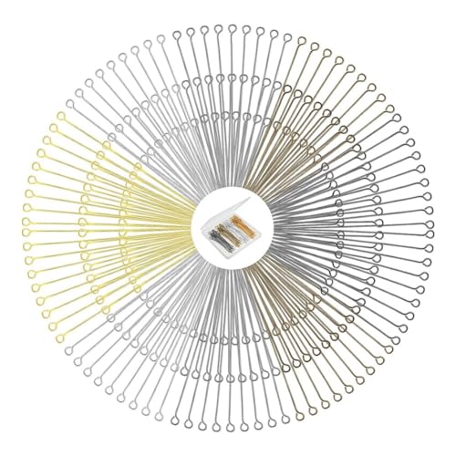 PACHHK Ösennadeln zur Schmuckherstellung, 1,5 cm, 2,3 cm, gemischtes Schmuckzubehör für DIY-Ohrringe, Halsketten, Perlenarbeiten, einfache Installation, einfach zu verwenden von PACHHK