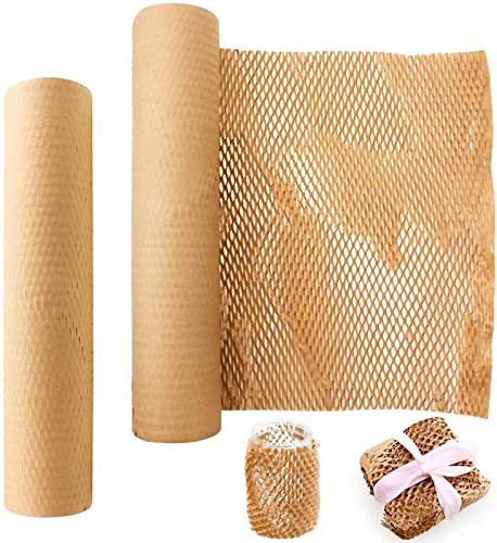 30cm×10m (12"×33') verpackungsmaterial füllmaterial rolle Umweltfreundliche Wabenstruktur Verpackungspapier einwickeln schützende Verpackung für Umzug Versand Wabenpapier Kraftpapierrolle Packpapier von PACK4YA