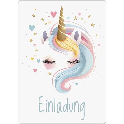 PACKLIST Einladungskarten Kindergeburtstag Mädchen Einhorn - 12x Einladung Einhorn, Einladungskarten Geburtstag - Perfekte Einhorn-Einladungskarten Für Eine Unvergessliche Feier! Mach die beste Feier! von PACKLIST