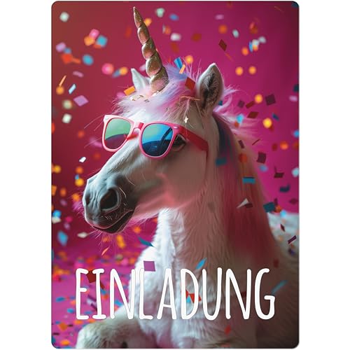 PACKLIST Einladungskarten Geburtstag – 12x Einladungskarten Einhorn für Ihre Feier – Die Perfekte Einladungskarte Für Eine Unvergessliche Feier! von PACKLIST