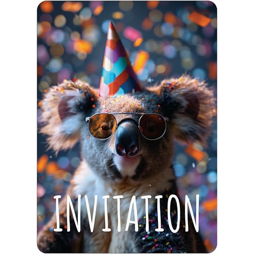 PACKLIST Einladungskarten zum Geburtstag - 12 x Koala Einladungskarten für Ihre Party - Die perfekte Einladungskarte für eine unvergessliche Party! von PACKLIST