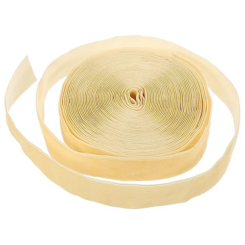 PACKOVE 1 Rolle Velvet -Gurtband Samtband weihnachtsdrahtband Dekoration Seide Stoff Bänder zum Basteln Bastelband Bänder für Handwerk zartes Band praktisches Wickelband Polyester Beige PACKOVE 1 Rolle Velvet -Gurtband Samtband weihnachtsdrahtband Dekoration Seide Stoff Bänder zum Basteln Bastelband Bänder für Handwerk zartes Band praktisches Wickelband Polyester Beige von PACKOVE