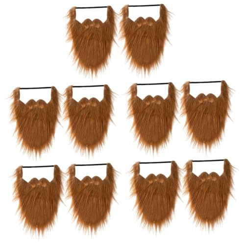 PACKOVE 10 STK Falscher Bart für Halloween kostüme Halloween kostüme für Halloween Beard Set Skelett Neuheit Bart Spielzeug Gesichtsdekorationen Selbstklebende Schnurrbärte Lange Wolle von PACKOVE