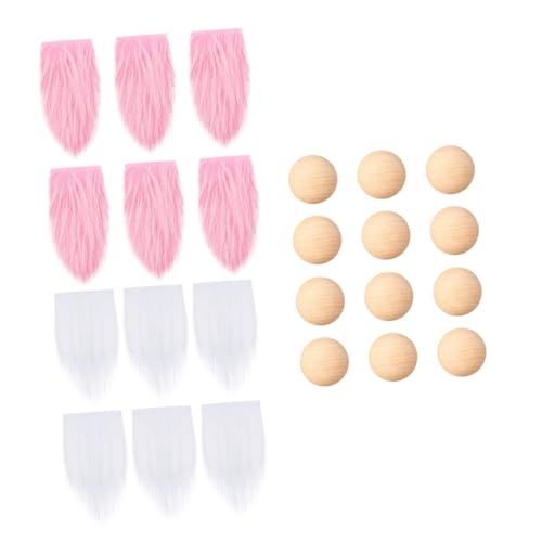 PACKOVE 4 Sätze Puppenbart Wichtelperlennase Gnomenbart selber Machen handgemachtes Gnomenhaar doll Accessories Valentine Decoration Puppenzubehör Wichtel Holzperle Polyester von PACKOVE