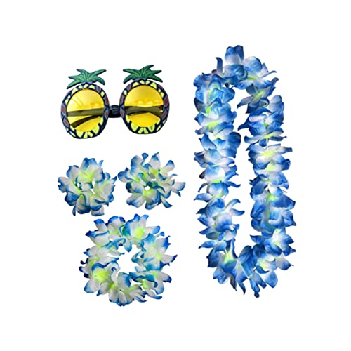 PACKOVE 5St Ananas Brille faschingskostüme fasnachtskostüme partygläser lustige schnapsgläser hawaiianisches Partykostüm hawaiianische Blumenkette Ananas-Brille lustige brille Blue von PACKOVE