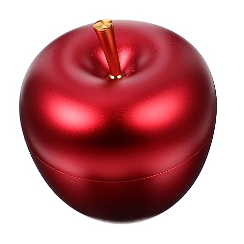 PACKOVE Kasten Apple Schmuckschatulle Karamell Anzeige Schmuck Organizer Klar Apfel Behälter Mit Deckel Gefüllte Behälter Mit Hüpfenden Äpfeln Karte Schmuckstücke Rot Aluminiumlegierung von PACKOVE