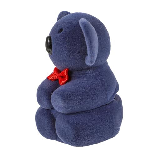 PACKOVE Kasten Beflockte Schmuckschatulle Träger Größer Hochzeitsgeschenke Ring Anzeige Brillenetui Koala Kleines Schmucketui Für Die Reise Groß Karte Fall Zeremonie Blue Beflockung von PACKOVE