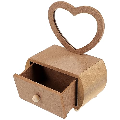 PACKOVE Liebes Kommode storage boxes aufbwahrungs-box Ornamente Dekoration aufbewarboxen han karteikasten Schminkspiegel Tischspiegel Schminkstuhl für Mädchen Kommoden für Mädchen Holz von PACKOVE