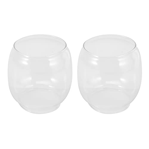 PACKOVE Sturmlaterne Ersatzglas 2pcs ?llampe Lampenschirm Ersatzglas Lampenglas Ersatz Lampe Ersatzschirm Pendelleuchte H?ngelampe Tischlampe Wandlampe Glaskugel Schlafzimmer Öllampe Glaszylinder von PACKOVE