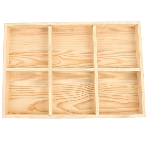 PACKOVE Vitrine aus Holz schmuckkästchen storage boxes ablagekasten Ringboxen Anhänger Platte schubladentrenner Schaufenster Schmuckschale aus Holz Holz-Display-Tablett für Schmuck hölzern von PACKOVE