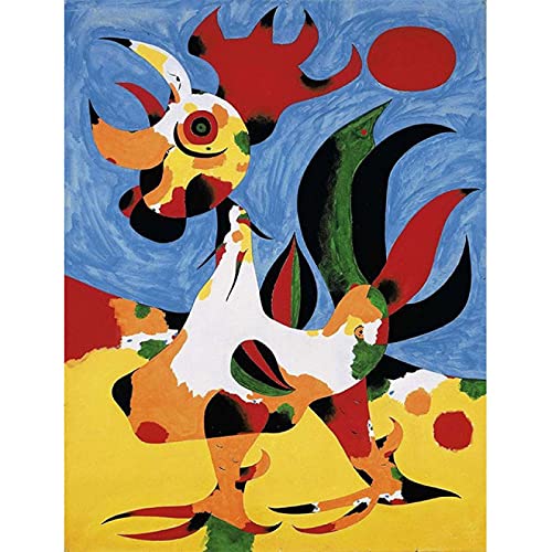 Leinwand Bilder Wanddeko Berühmte Joan Miro Kunstdruckee Joan Miro Gemälde Kunstdrucke auf Leinwand Moderne Gemäldewerke Joan Miro Poster Abstrakte Leinwand Wandbilder Bilder 40x60cm (Ungerahmt) von PACUM