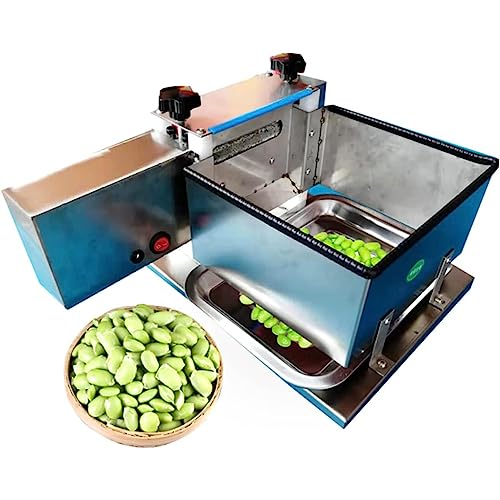 PACUM Elektrische Edamame-Schälmaschine, Bohnenschälmaschine, Erbsenschälmaschine, Einstellbarer Rollenabstand, für Erbsen/Soja/Bohnen/Edamame von PACUM