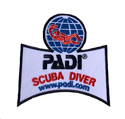 PADI Aufnäher, Motiv: Taucher, 90 mm, bestickt von Padi