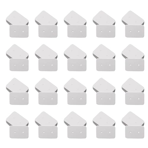 PAGJHRFJG 1000 STÜCK Kleine Leere Kraft Papier Ohr Stecker Ohrring Display Karten Preisschild Etikett Schmuck Karten Halter, 3,5 X 2,5 cm () von PAGJHRFJG